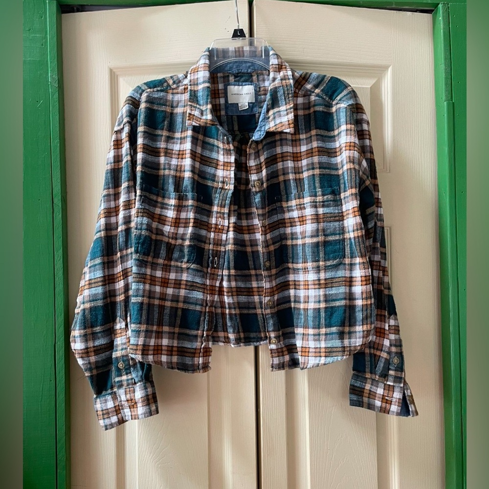 American Eagle Multicolor Plaid Shirt